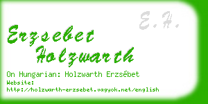 erzsebet holzwarth business card
